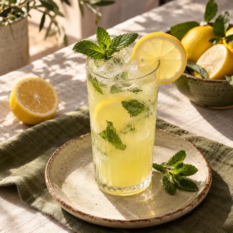 Ev yapımı limonata sunum görseli